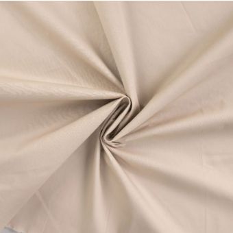 Tissu popeline coton Poppie uni beige