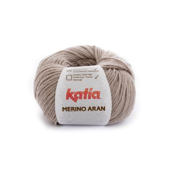 Pelote de fil à tricoter Merino Aran beige - Katia col 9