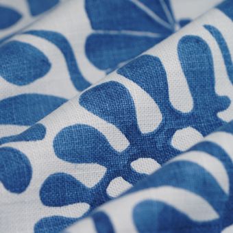 Tissu bachette slub Matisse matin bleu