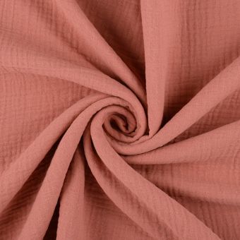Tissu double gaze Gaby terracotta