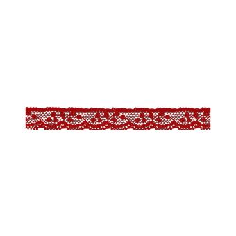Ruban dentelle Rachel 10mm rouge