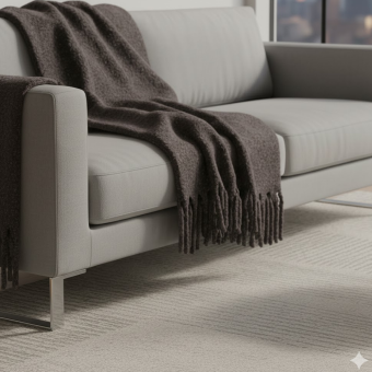 Plaid moucheté anthracite 130 x 170 cm