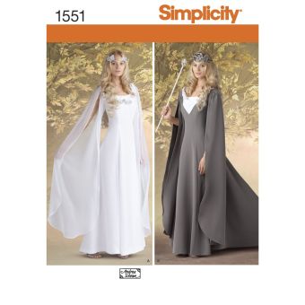 Patron Simplicity S1551.KK-(S7749) - costume historique robe longue t 36 à 42