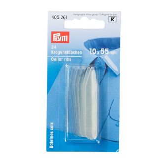 Baleines cols, 10 x 55mm, transparent