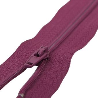 fermeture zip à glissière longueur 18 cm couleur rose non séparable zip