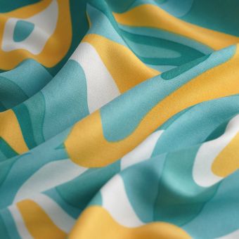 Tissu popeline viscose Psyché multico