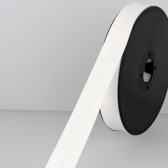Biais coton bio blanc 20 mm