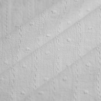 Tissu voile Dobby coton relief écru