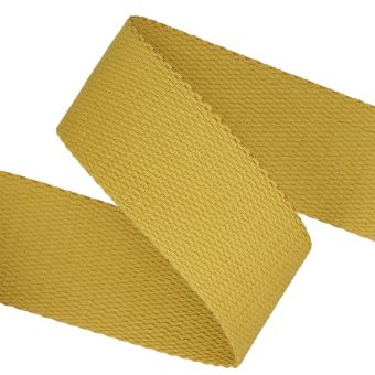 Sangle coton jaune moutarde 38 mm