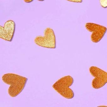 Mini patch thermocollant coeur doré - Malicieuse