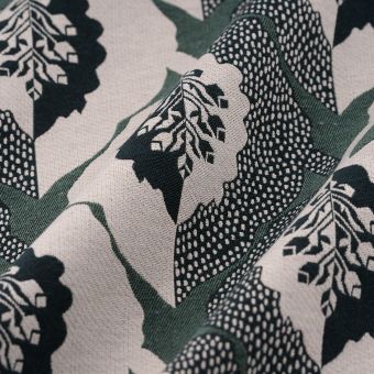 Tissu jacquard Kérani vert