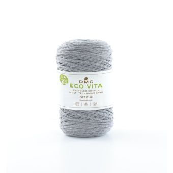 Pelote de fil à tricoter Eco Vita 4 recyclée gris clair n°122 - DMC