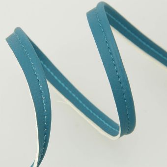 Passepoil simili cuir turquoise