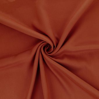 Tissu gabardine viscose légère unie rouille