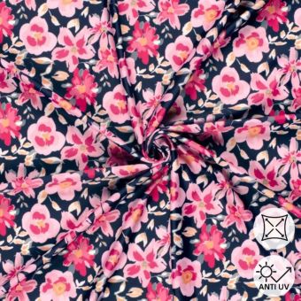 Tissu maillot de bain anti uv recyclé floral tropic