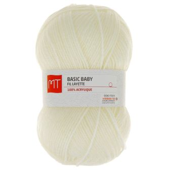 Pelote de fil à tricoter MT Basic baby écru