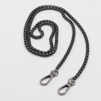 Chaine sac 5mm avec mousqueton canon de fusil - 120 cm