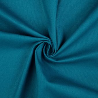 Tissu coton uni Canvas bleu canard