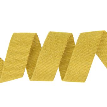 Sangle pour sac coton jaune moutarde lurex 30 mm