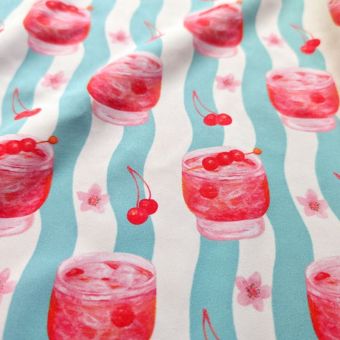 Tissu Maillot de Bain Lycra/Cherry Blossom