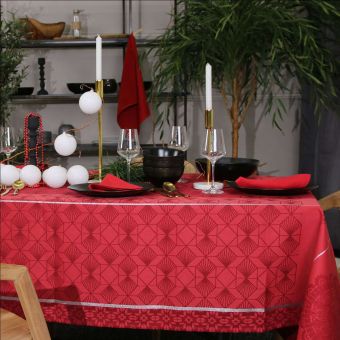 Nappe de Noël rectangulaire brodée 300 x 150 cm