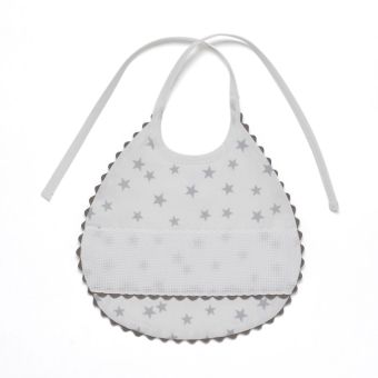 Bavoir 3 mois à broder Etoiles