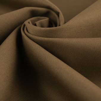 Tissu sergé de coton Serena marron