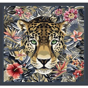 Carré de tissu jacquard Bagheera or