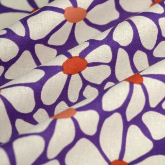 Tissu cretonne April violet