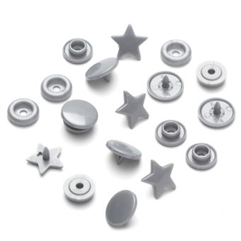 Boutons-pression étoiles et ronds Color Snaps - Gris
