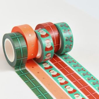 Lot de 5 Masking Tape de Noël 1.5 cm x 10 m - Rico Design