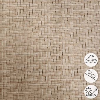 Tissu simili cuir extérieur Rattan naturel