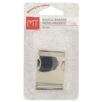 Boucle de banane argent 30 mm