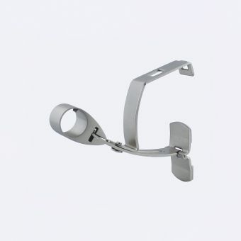 1 Lot de 4 Support Tringle Rideaux sans Perçage - pour équiper 2 Tringle à Rideaux ø20-28mm - sur Coffre de Volet Roulant - H 14-24 cm - Blanc - France
