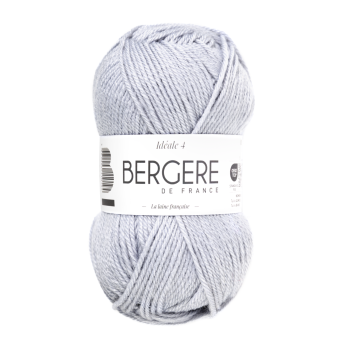 Pelote de fil à tricoter Idéal 4 gris perle - Bergère de France