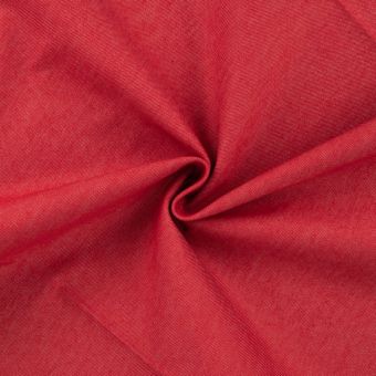 Tissu denim coton stretch uni rouge