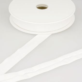 Biais jersey viscose stretch 20mm blanc