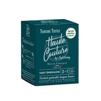 Teinture textile Haute Couture vert émeraude