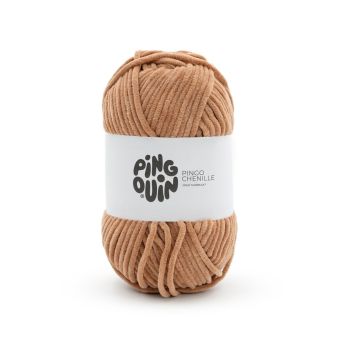 Pelote de fils à tricoter Pingo Chenille camel - Pingouin