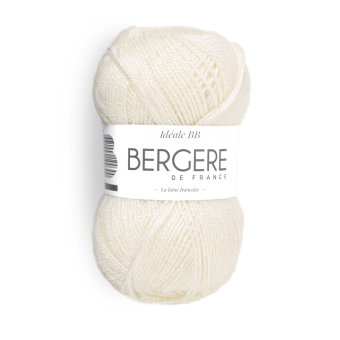 Pelote de laine Bergère de France idéal BB écru N°11114