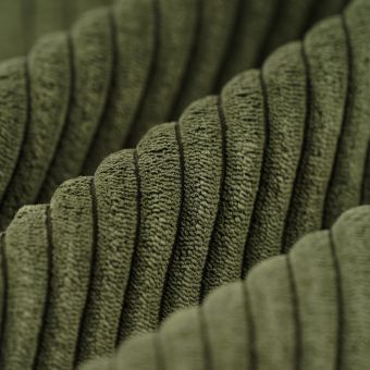 Tissu velours large côte Rocket vert olive