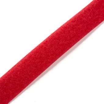 Auto-agrippant à coudre 20mm - Velours Rouge