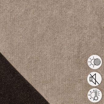 Tissu thermique obscurcissant phonique envers polaire beige 