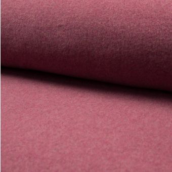Tissu polaire coton bio duveteuse bordeaux