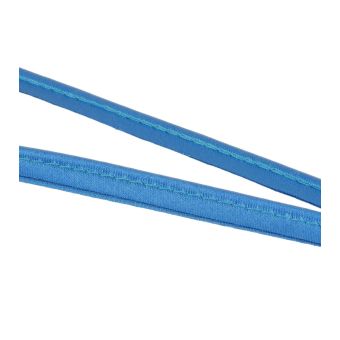 Bobine 25m passepoil satin 10mm bleu acier
