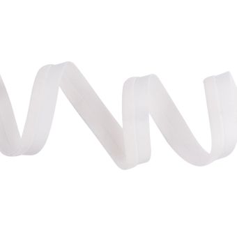 Ruban velours blanc élastique bord à cheval 16mm