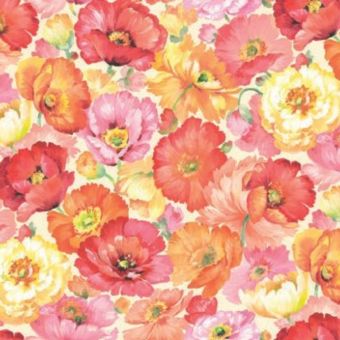 Toile cirée Lapelina Rose roulée et sans plis