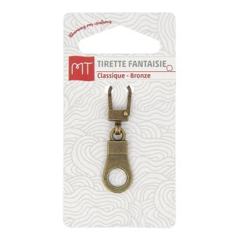 Tirette fantaisie classique bronze MT