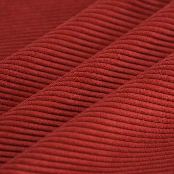 Tissu velours côtelé First rouge 