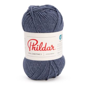 Pelote de fil à tricoter phil cabotine 3 indigo Phildar